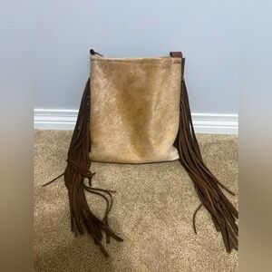 Cowhide Fringe Purse